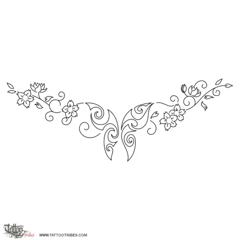 Butterfly and flowers