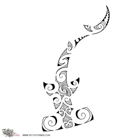 Maori style hammerhead shark