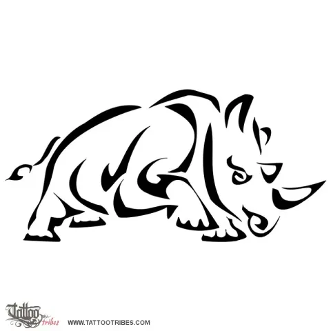 Stylized rhinoceros