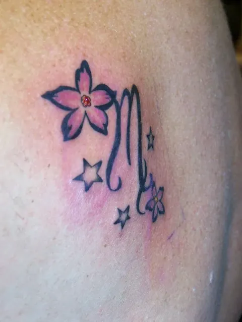 Marilyn - Virgo zodiac with flowers