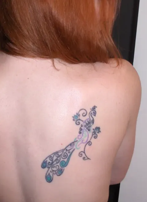 Megan - Peacock & lotus