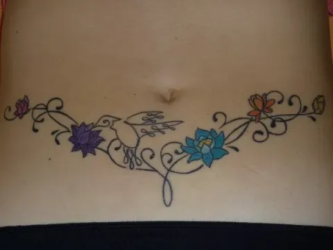 Michaela - Humming bird and lotus