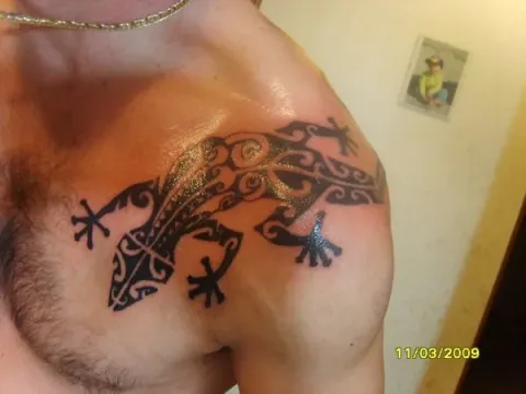 Tattoo H2O - Maori lizard